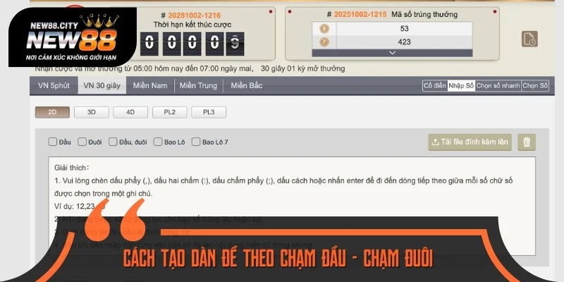 Cách tạo dựa theo chạm đầu - đuôi đơn giản